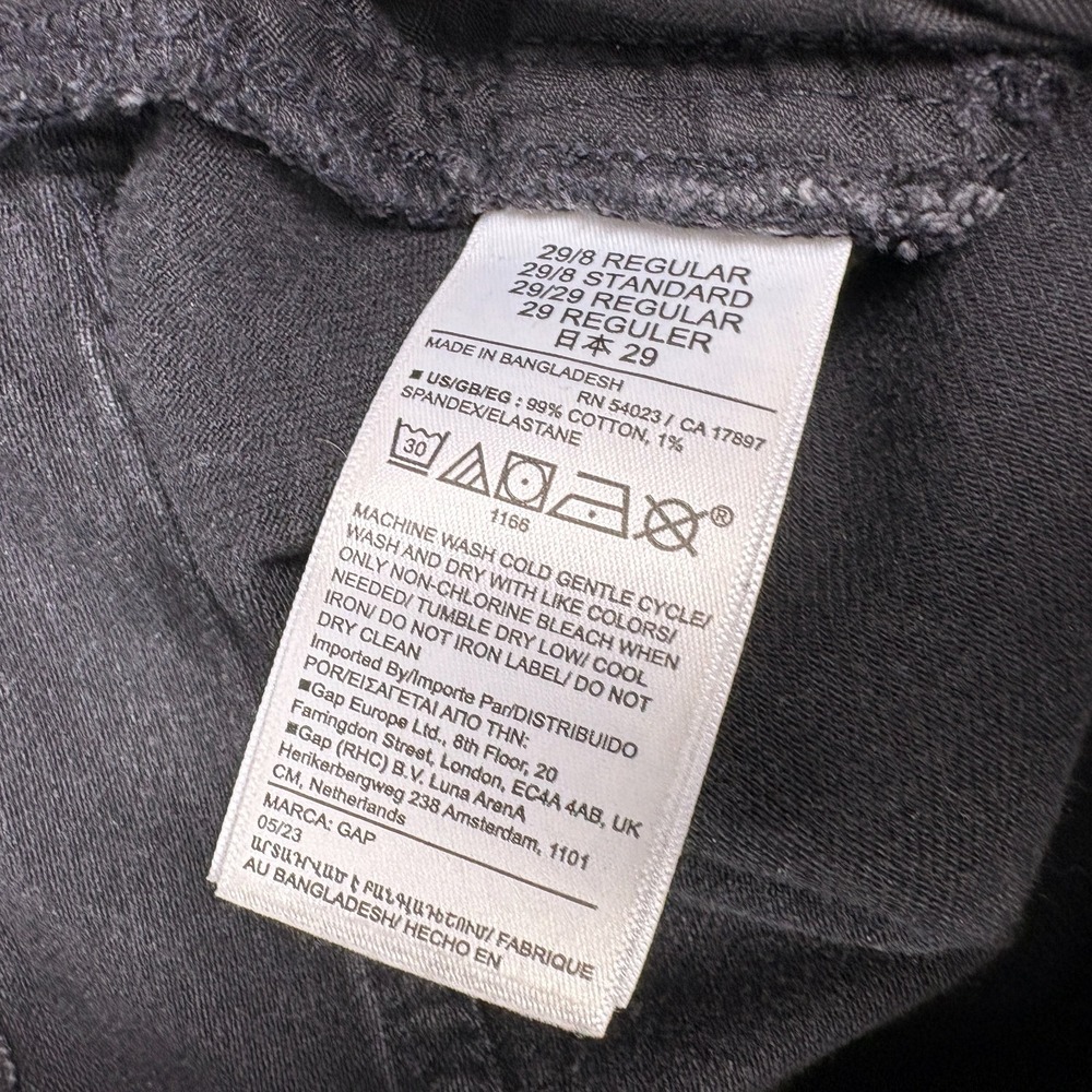 Gap 90s Loose Cargo Jeans Womens Sz 8 Black Wash Grunge Skater Street Y2K Baggy - Picture 15 of 16